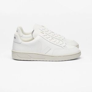 Veja Off-White Leather Sneakers V-12